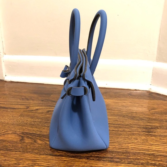 Save My Bag Blue Neoprene Petite Miss Handbag - Picture 8 of 13